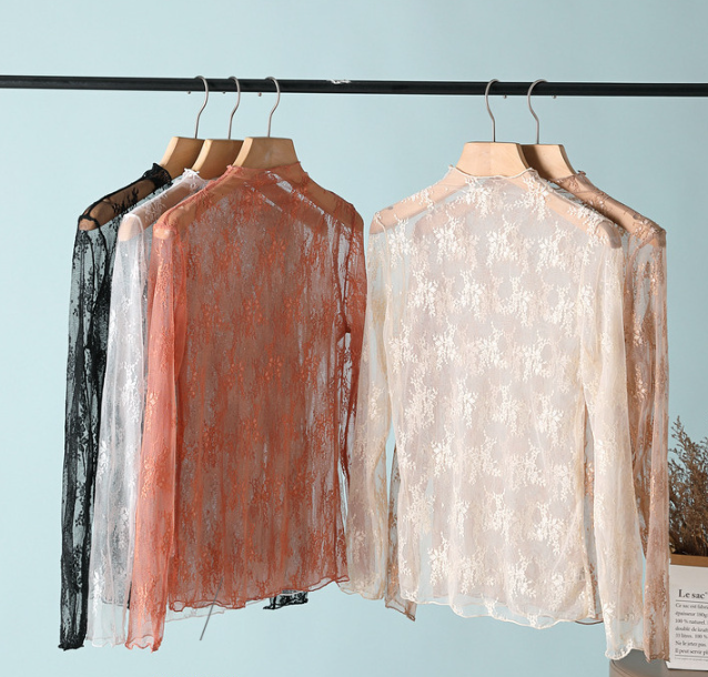 Sheer Mesh Floral Lace Top