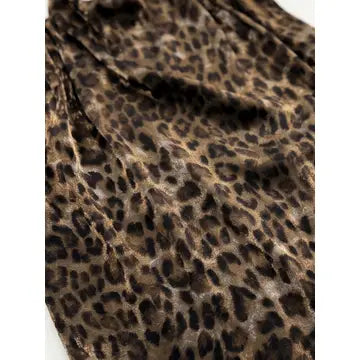 Leopard Mock Sleeveless Top