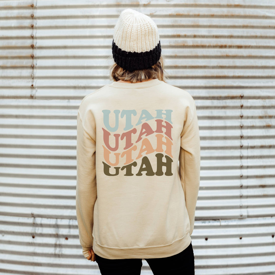UTAH Wavy Crewneck Sweatshirt