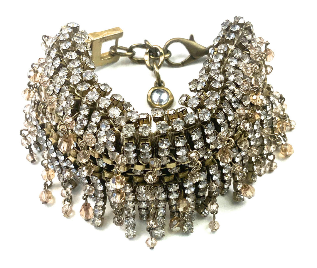 Rhinestone Fringe Bracelet