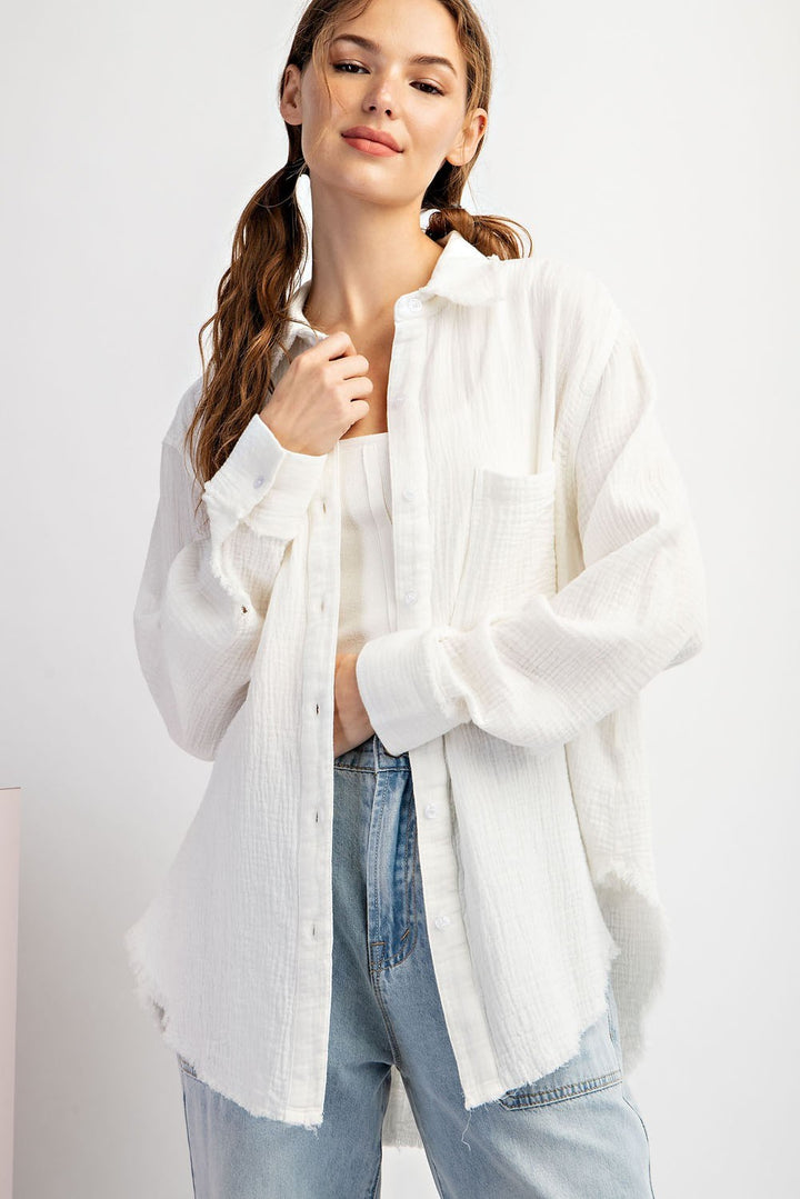 LS MINERAL GAUZE TOP