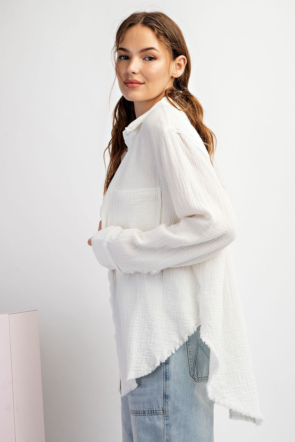 LS MINERAL GAUZE TOP