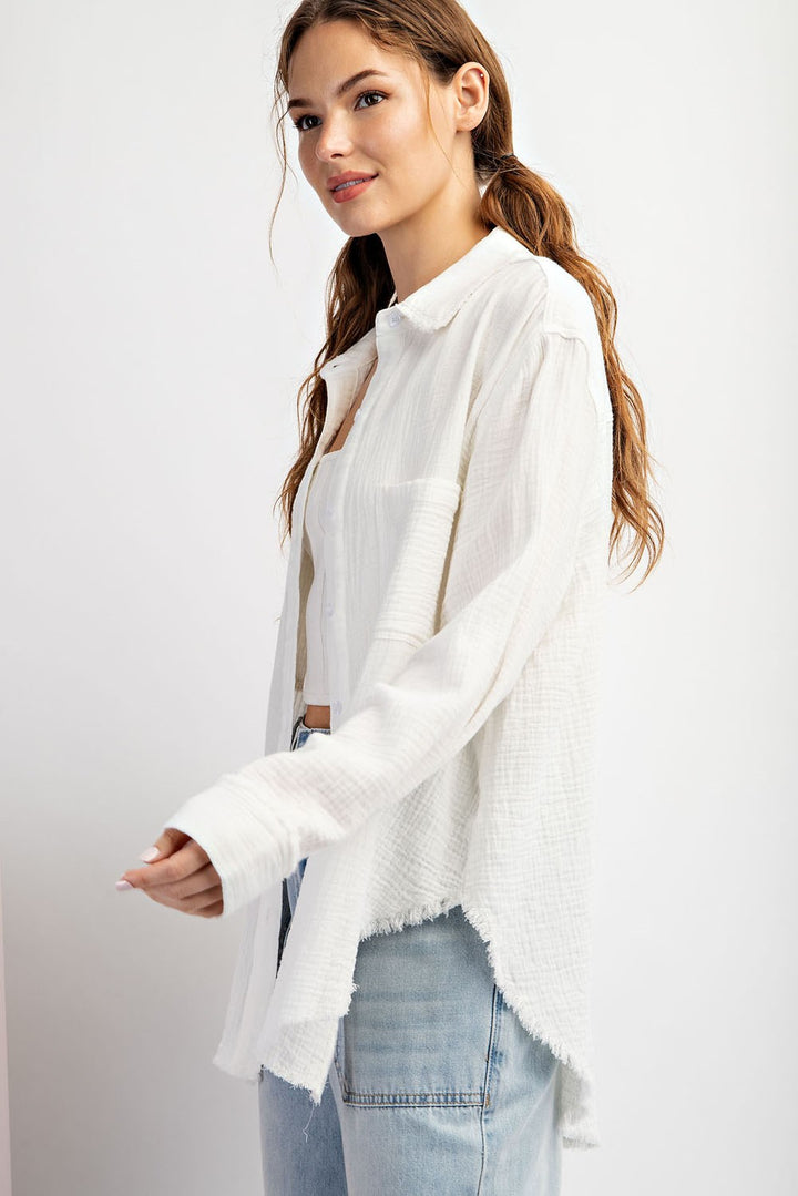 LS MINERAL GAUZE TOP