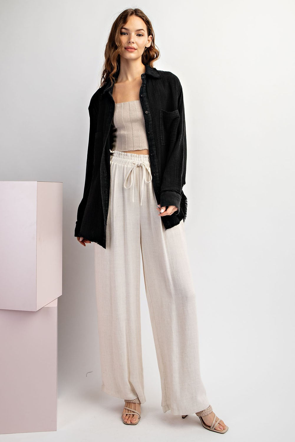 LS MINERAL GAUZE TOP