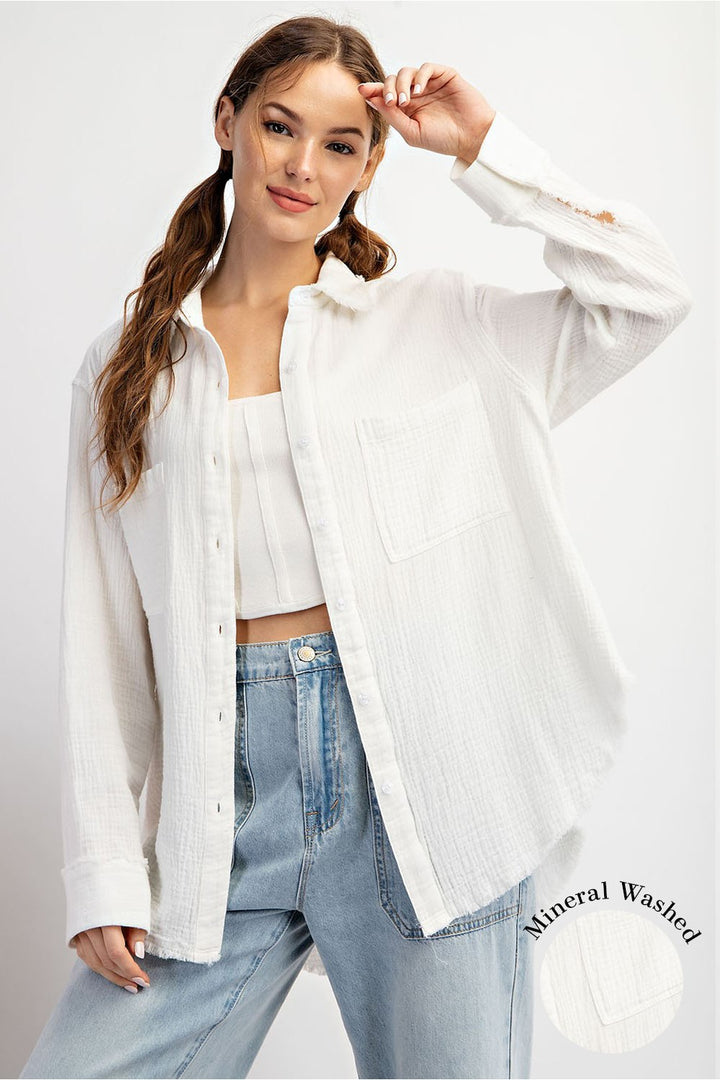 LS MINERAL GAUZE TOP