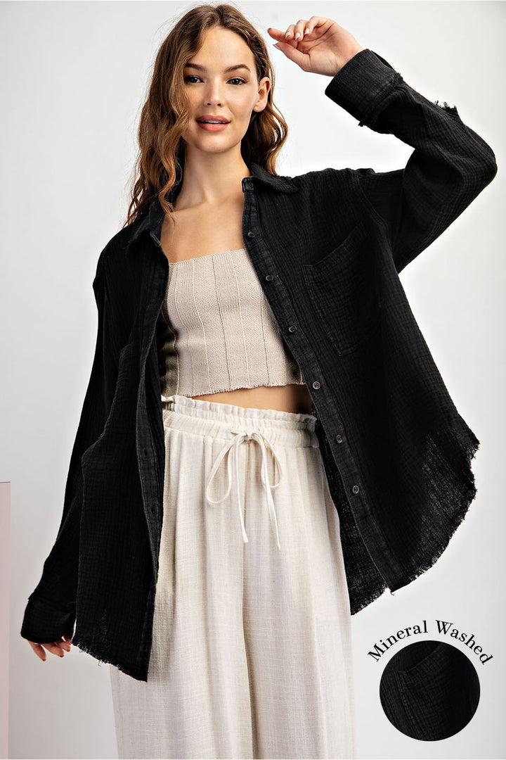 LS MINERAL GAUZE TOP