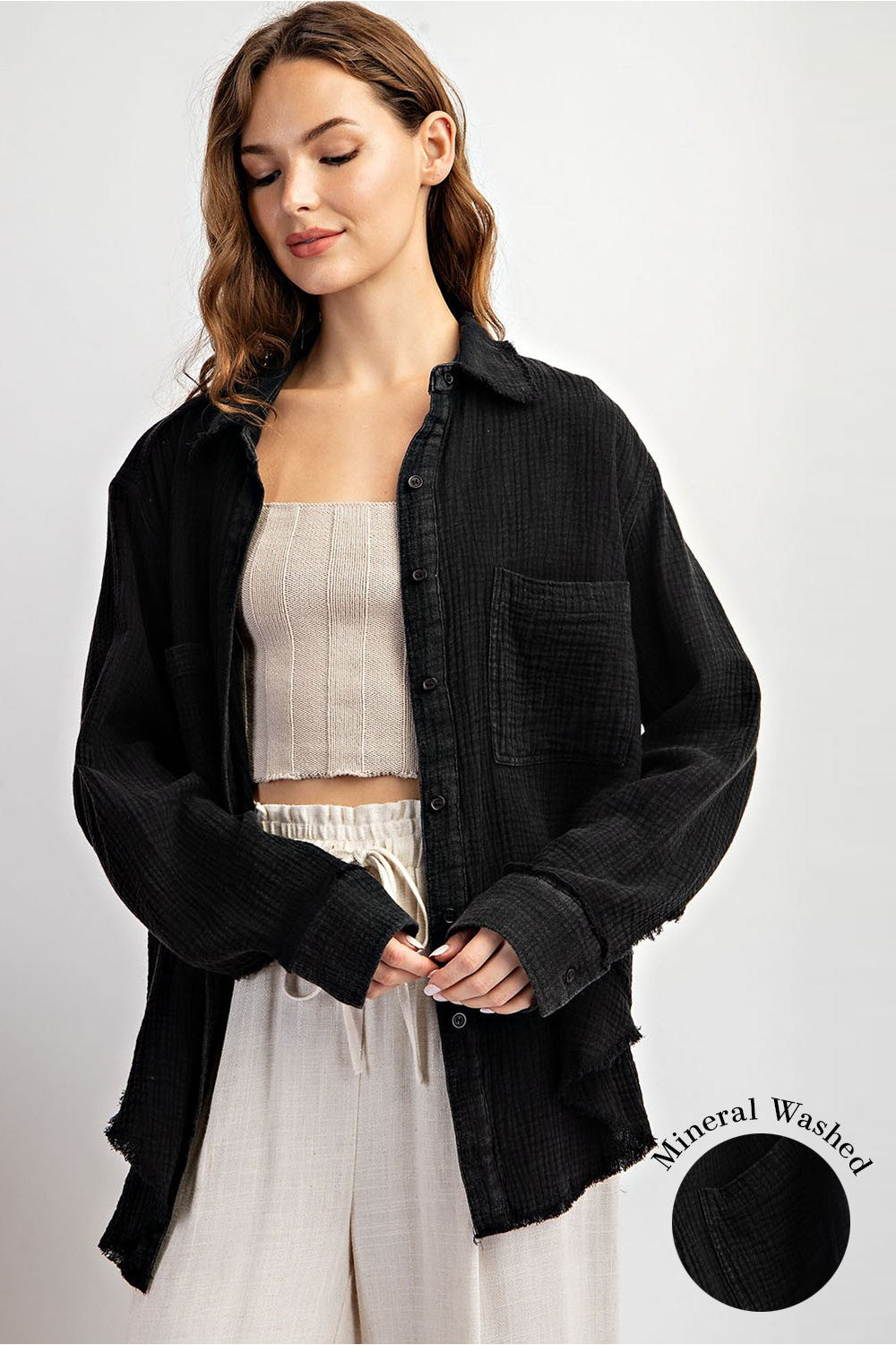 LS MINERAL GAUZE TOP