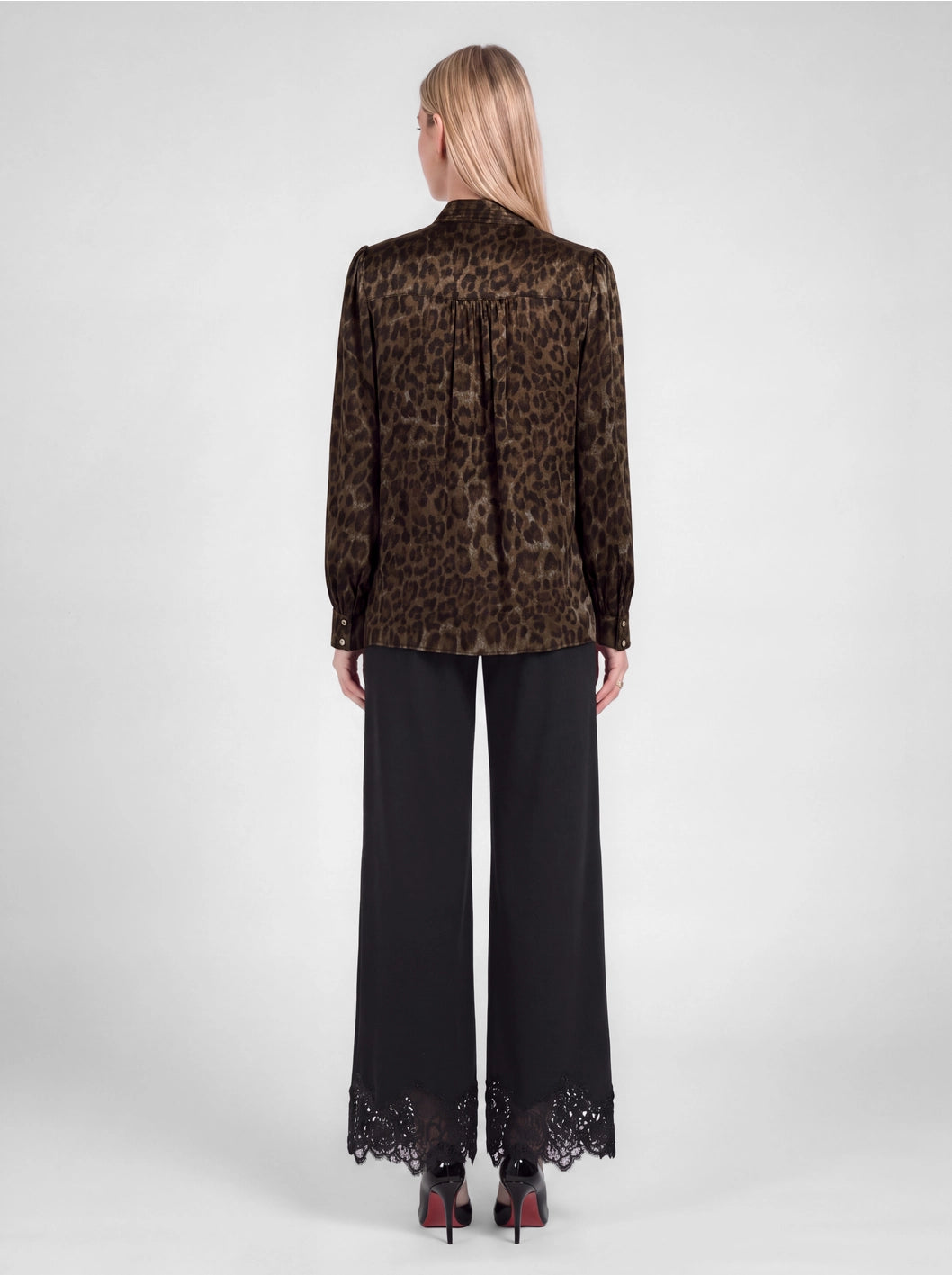 Leopard Printed LSlv Blouse