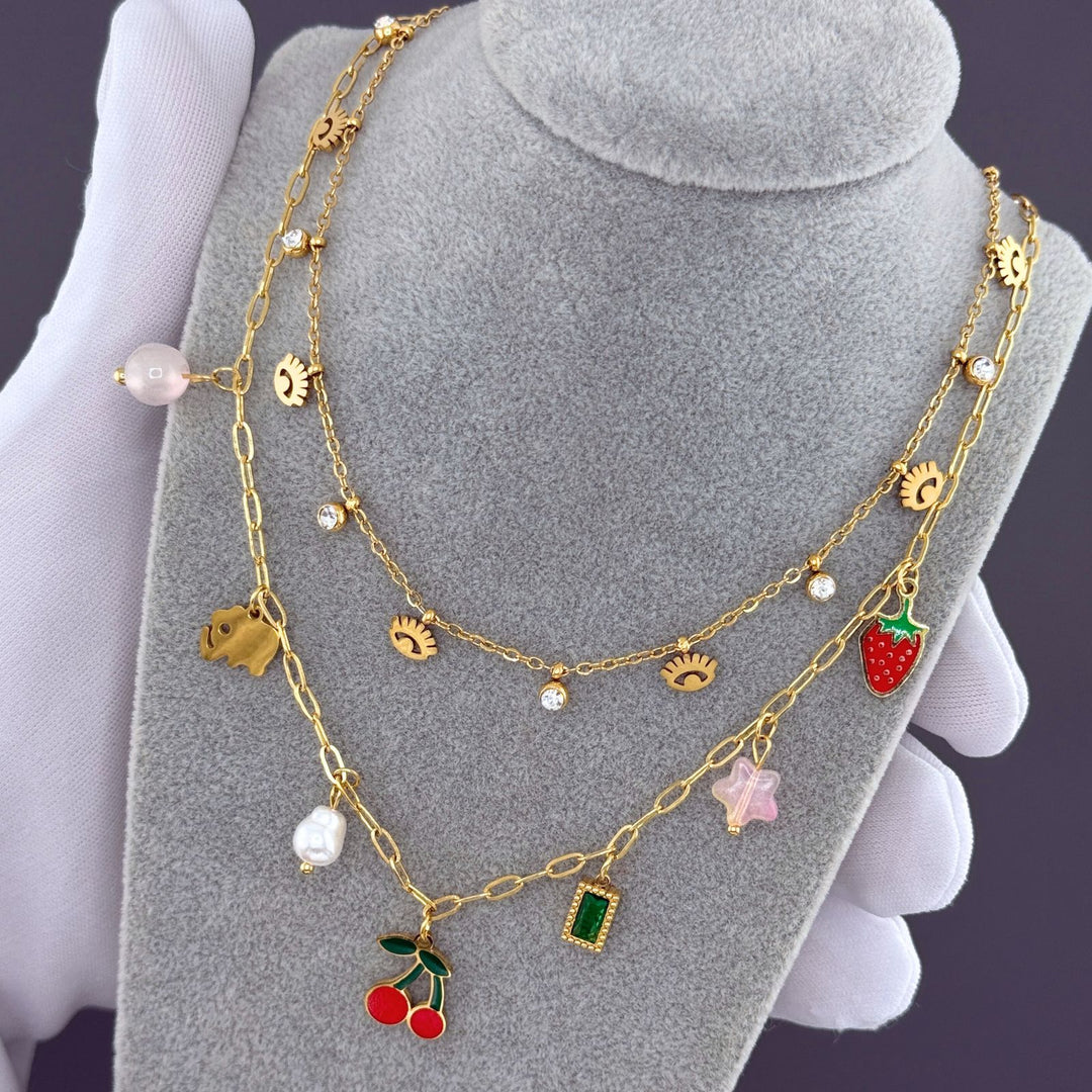 KT Cherry Charm Necklace
