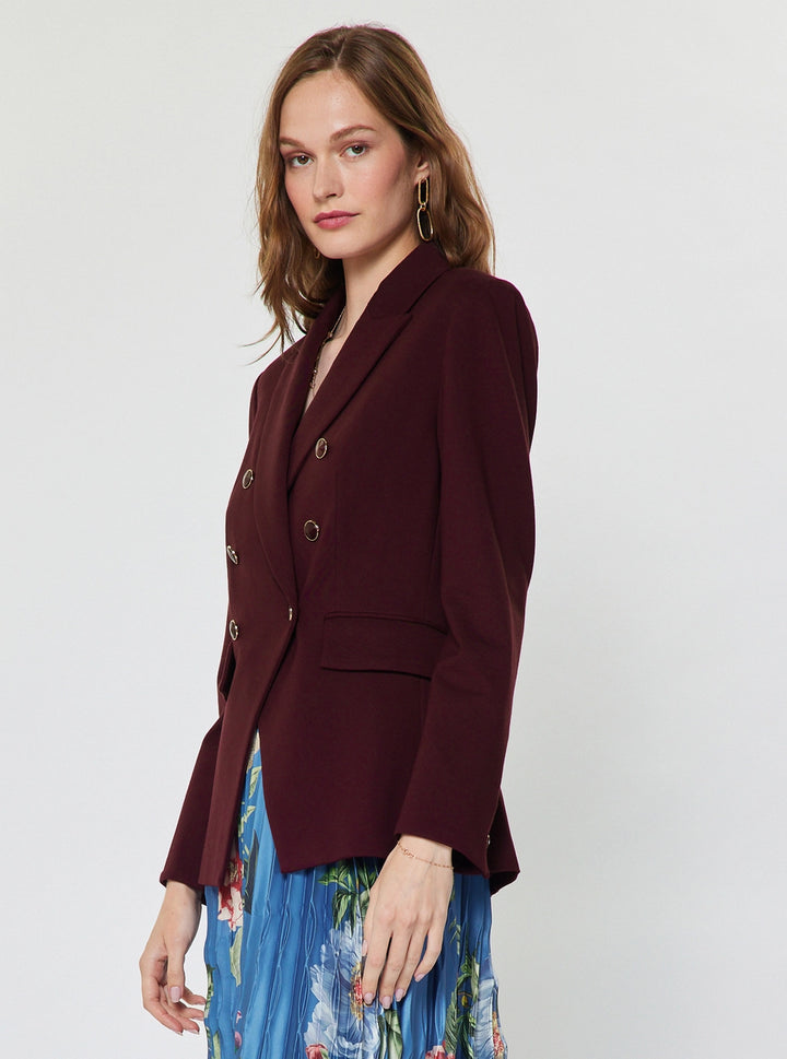 Notch Collar Double Breasted Jacket