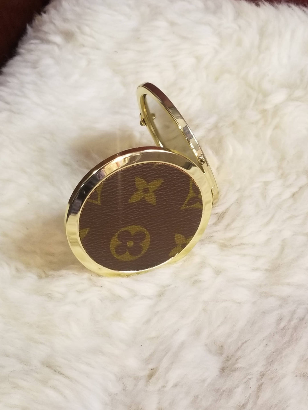 Upcycled LV Compact Mirror