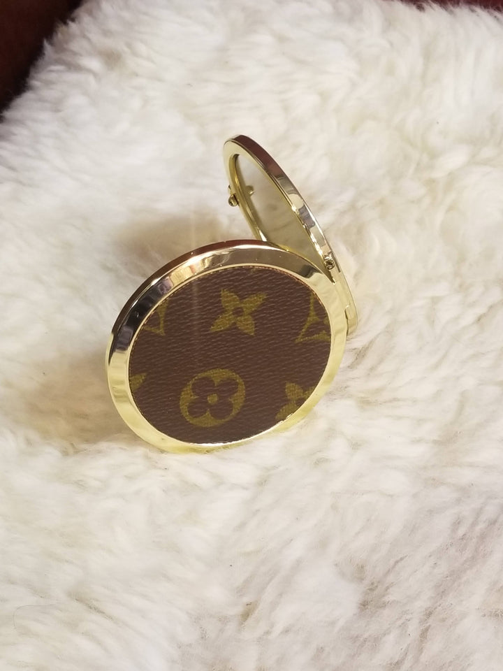 Upcycled LV Compact Mirror