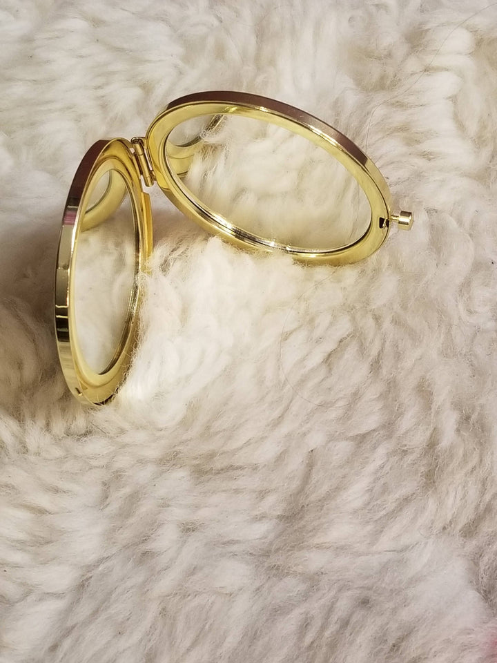 Upcycled LV Compact Mirror