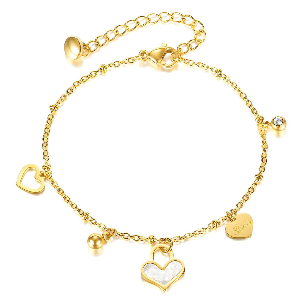 Cora Heart Charm Bracelet