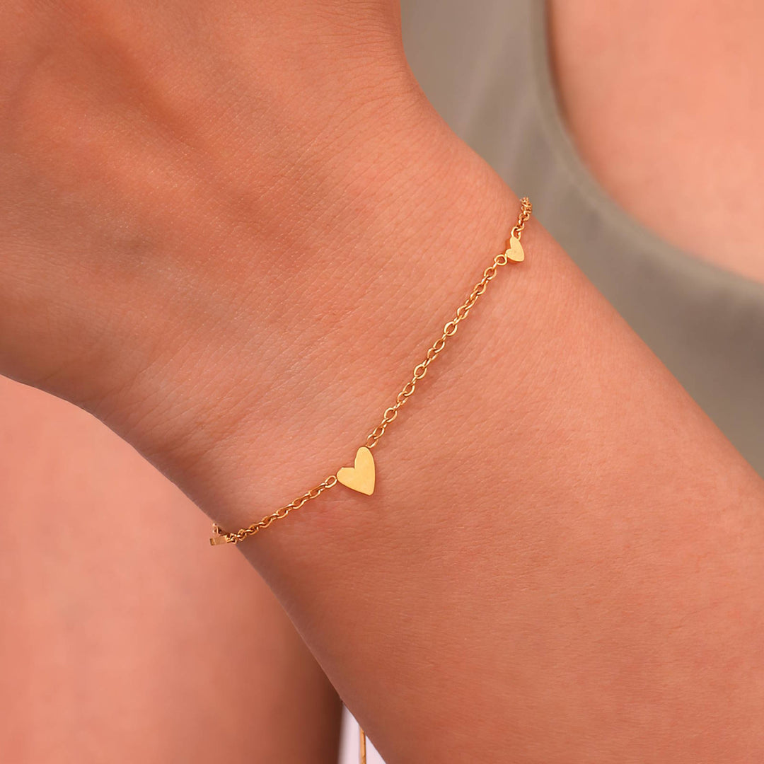 Mini Heart Trio Bracelet G