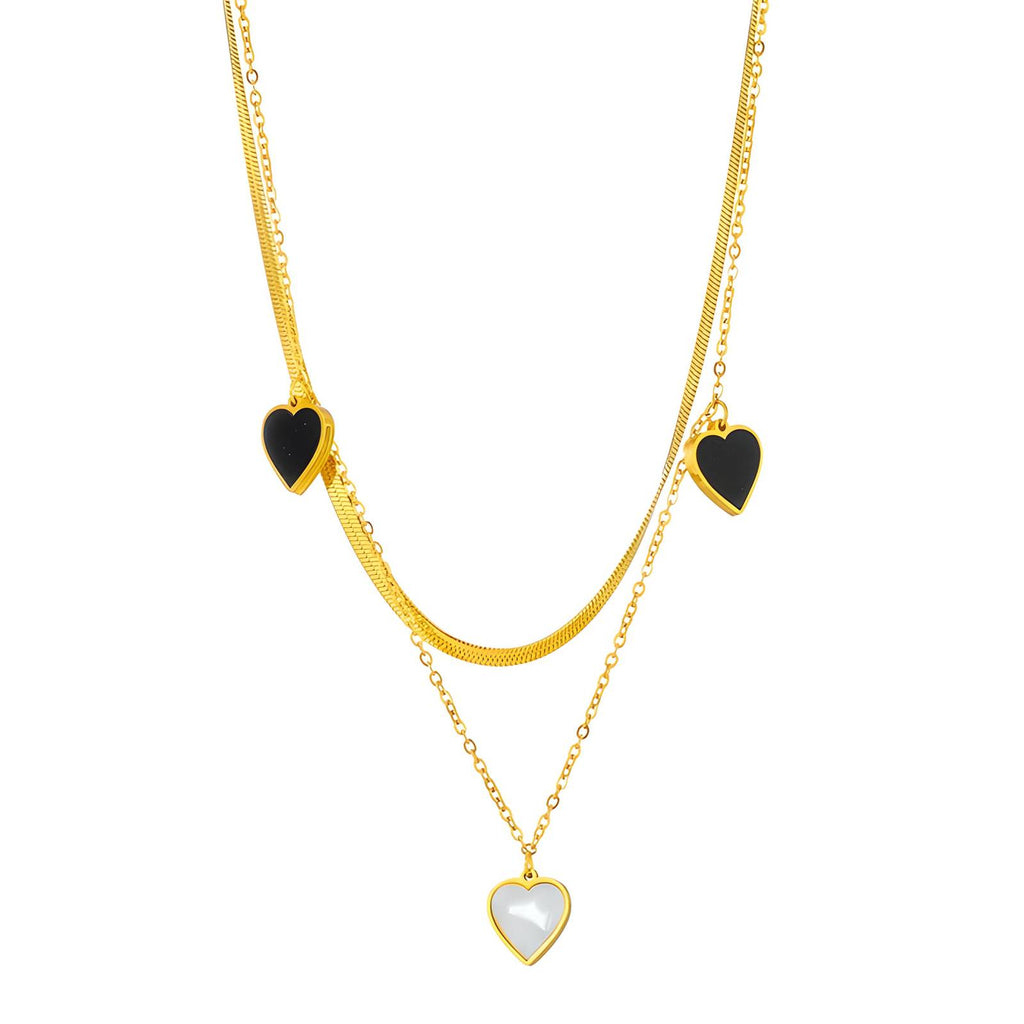 Charming Heart Dbl Necklace