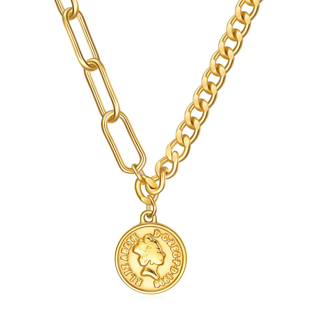 Bess Coin Toggle Necklace