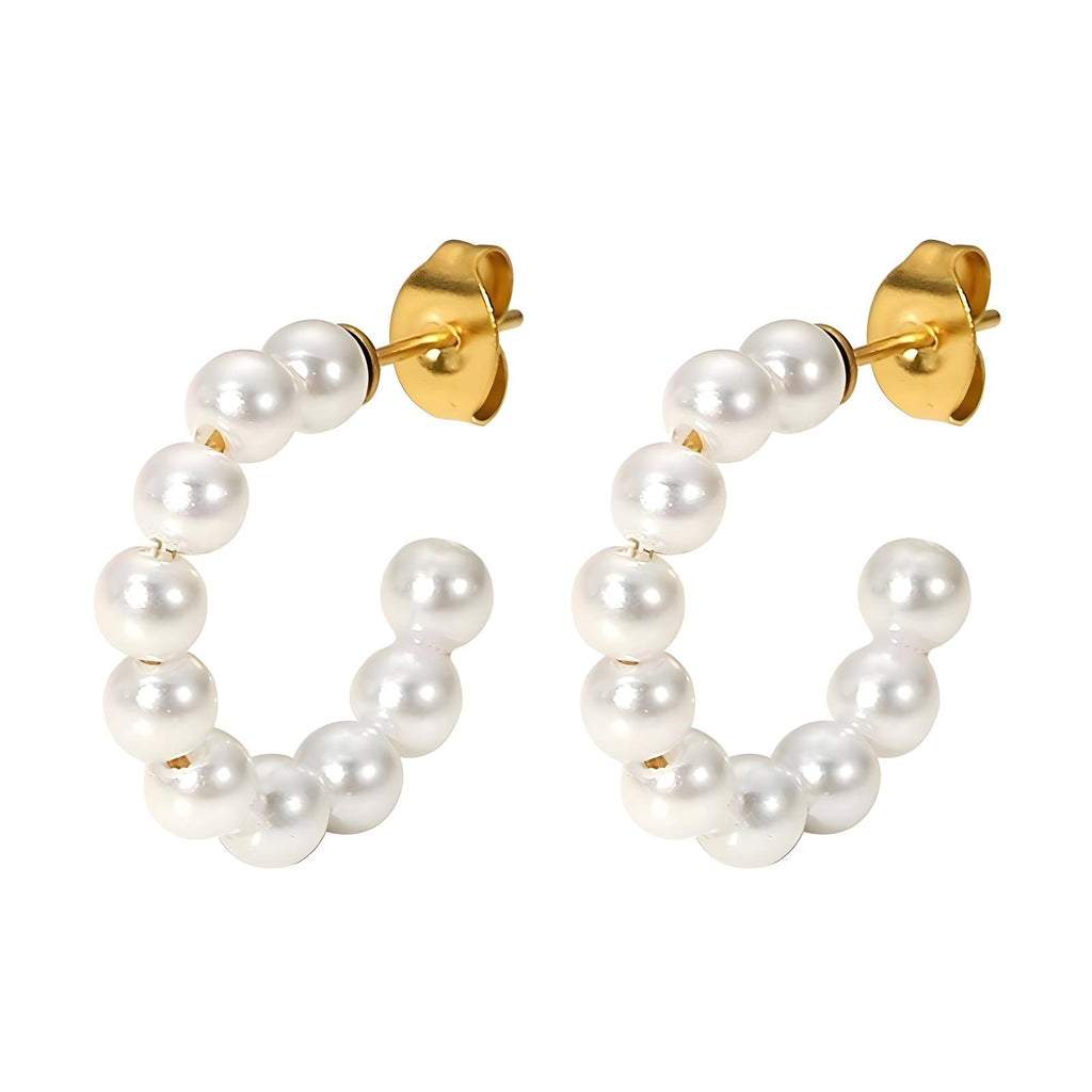 CoCo Faux Pearl Hoops