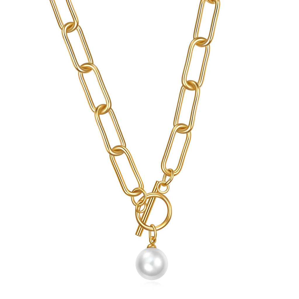 9-5 Pearl Toggle Necklace