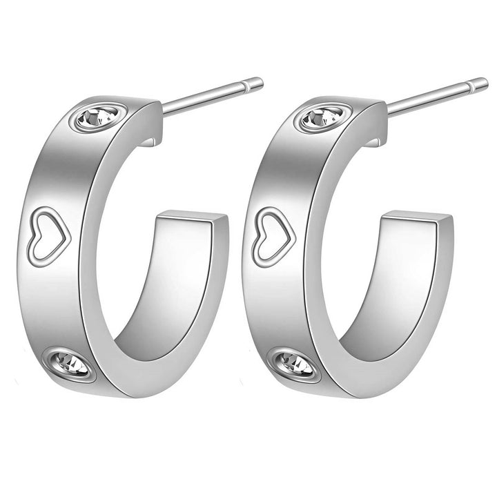 La Jolla Heart Mini Hoops S