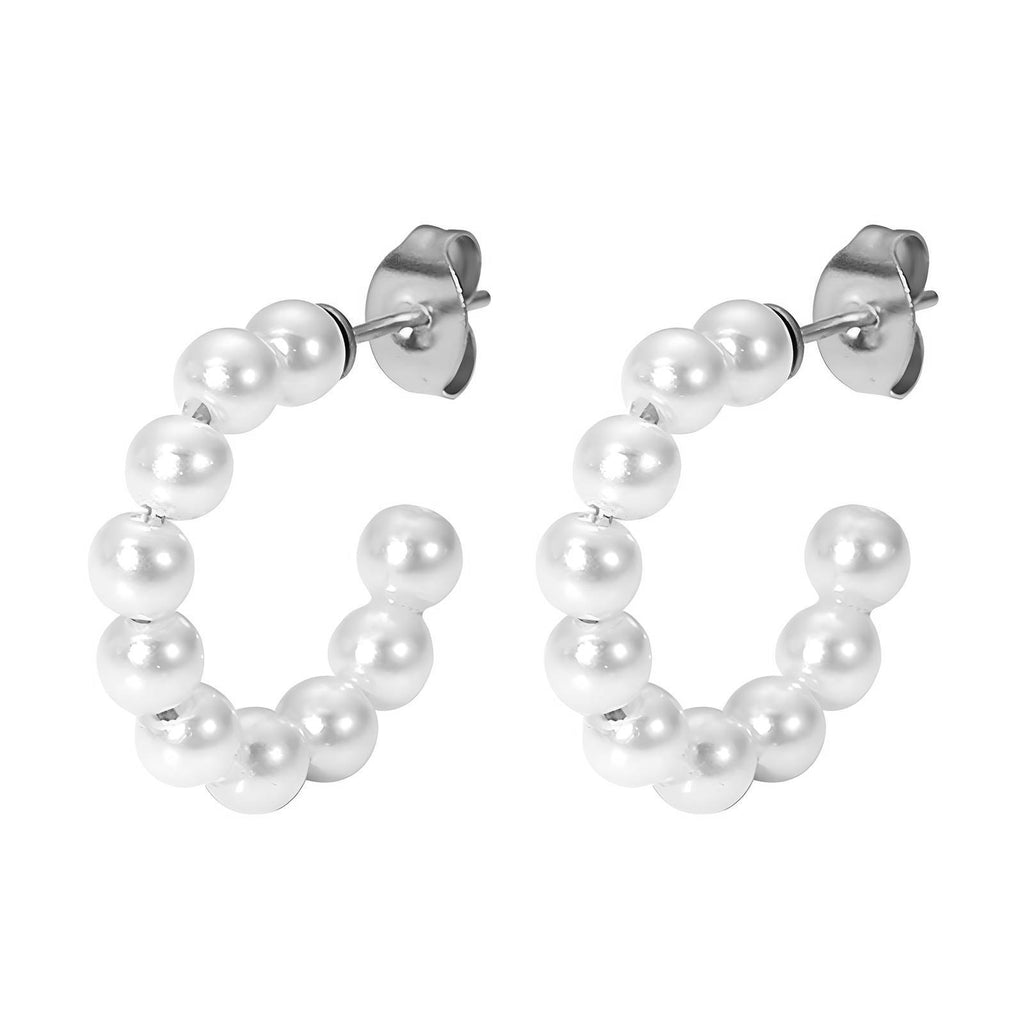 CoCo Faux Pearl Hoops