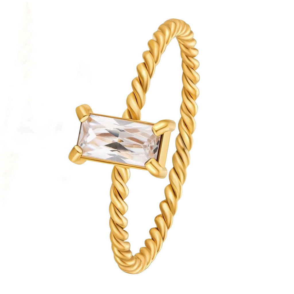 Baguette Rope Ring