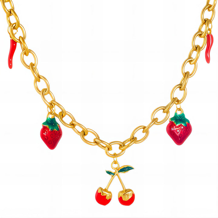 KT Strawberry Charm Necklace