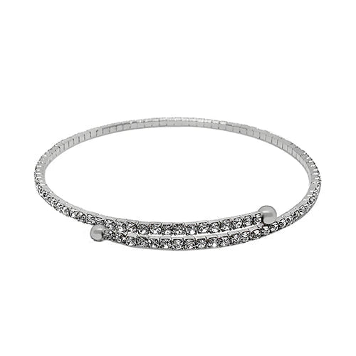 Single Fine Crystal Flexi Bracelet