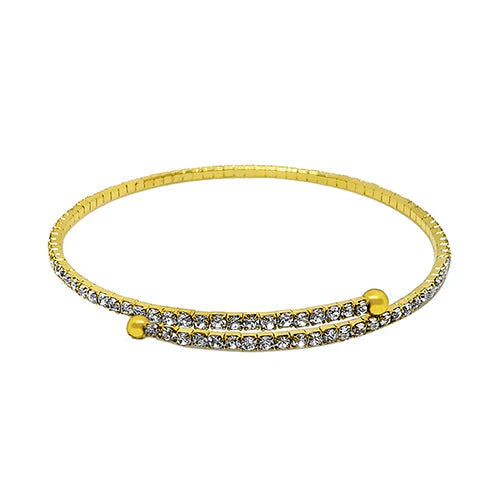 Single Fine Crystal Flexi Bracelet