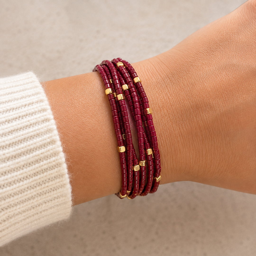 Seedbead Stretchy Bunch Bracelets - Multiple Color Styles