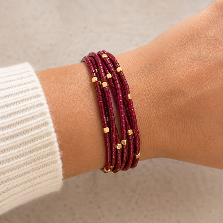 Seedbead Stretchy Bunch Bracelets - Multiple Color Styles