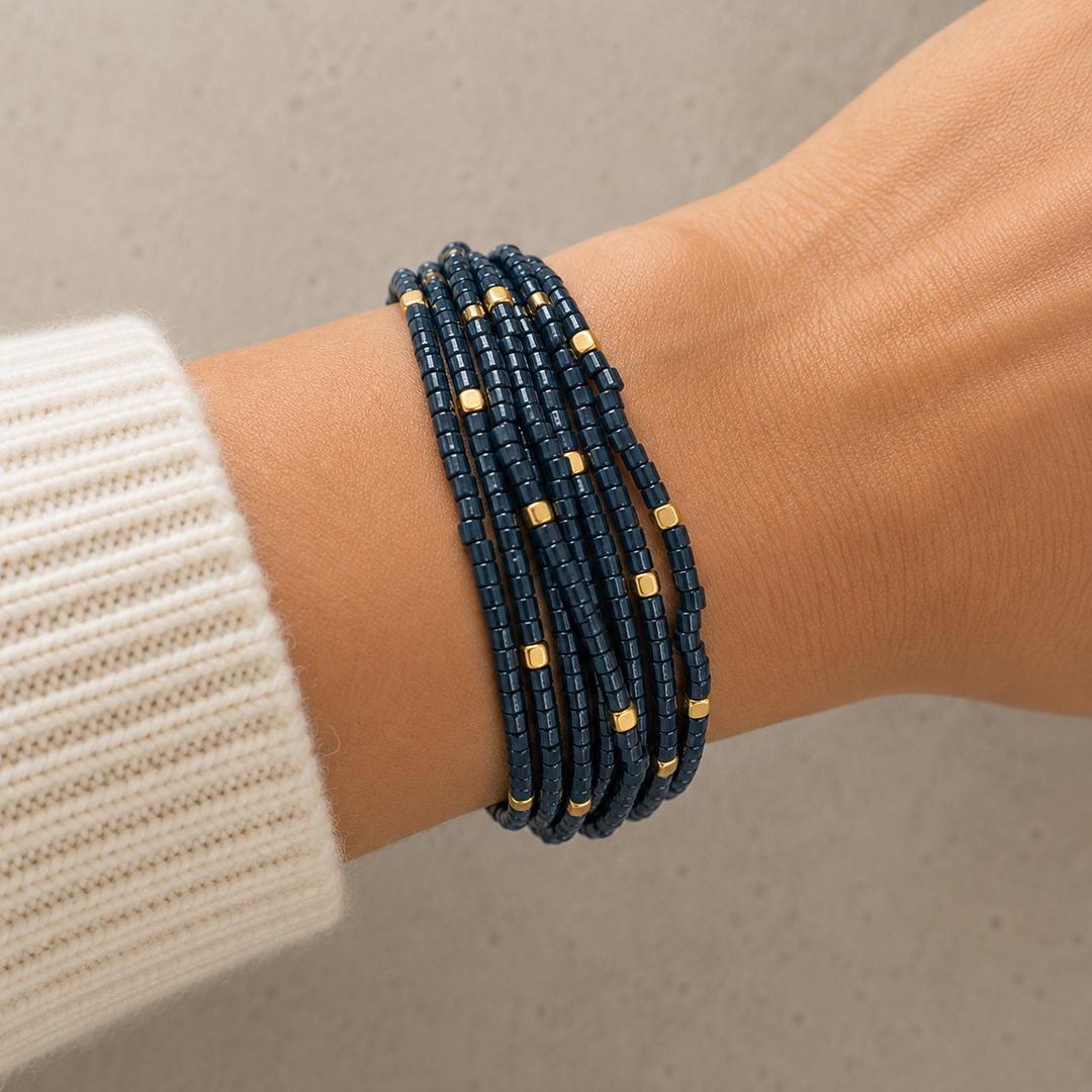Seedbead Stretchy Bunch Bracelets - Multiple Color Styles