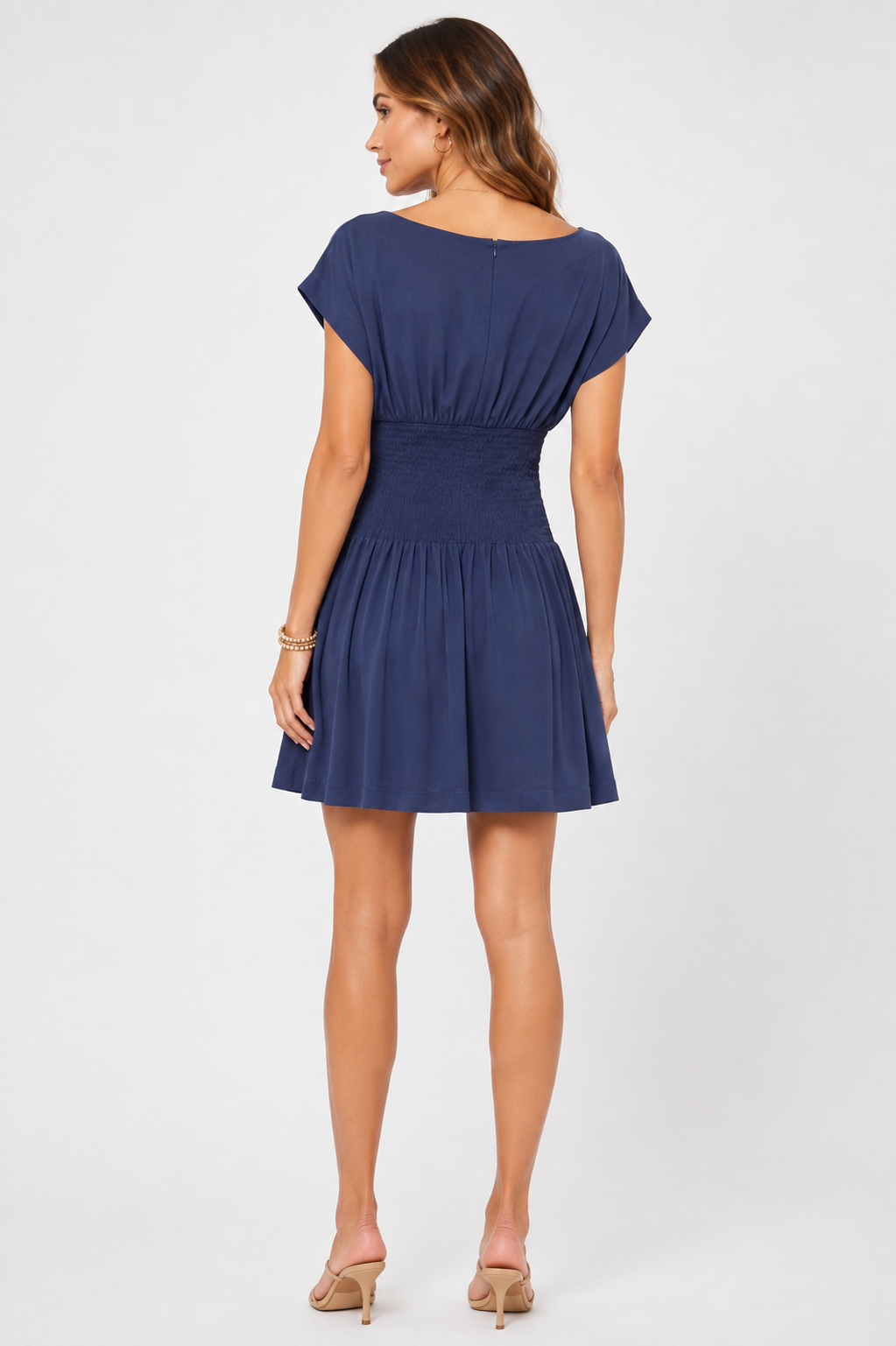 Midnight Smocked Waist Dress