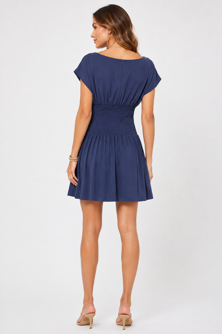 Midnight Smocked Waist Dress