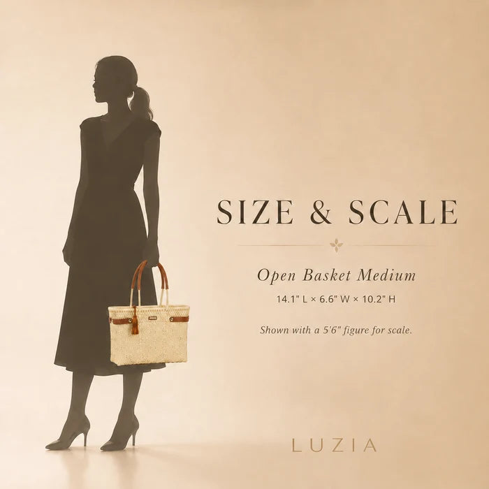LUZIA Basket Lines Brown Beige