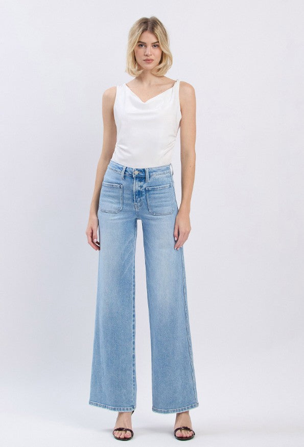 HR Patch Pocket Wide Leg Jean