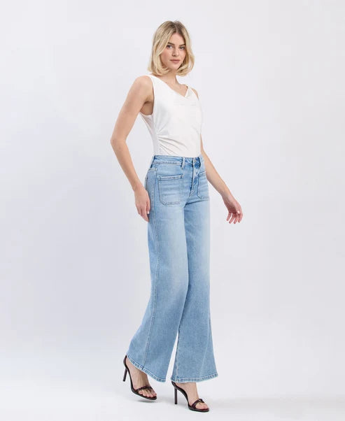 HR Patch Pocket Wide Leg Jean