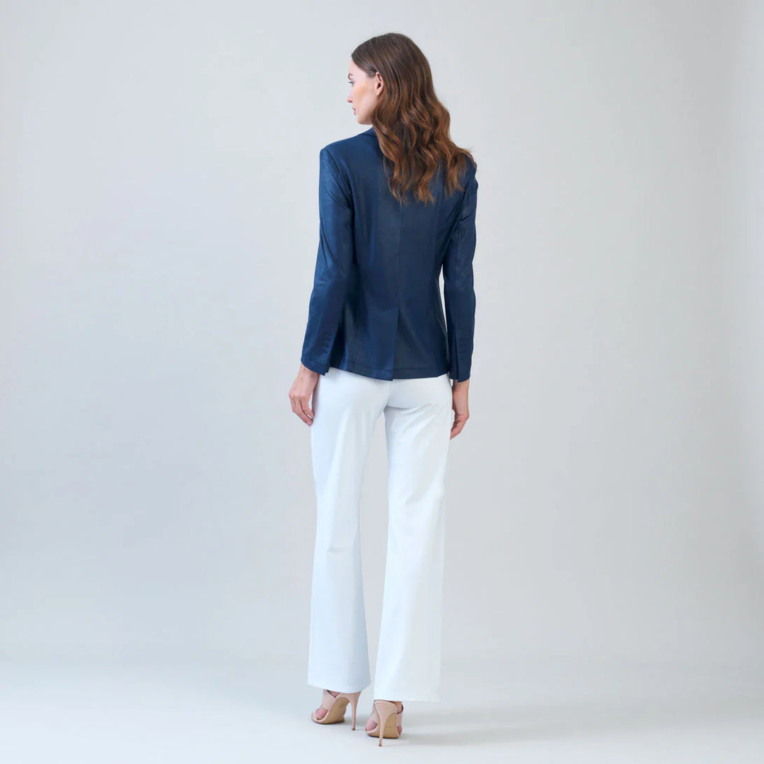 Liquid Leather™ Signature Pocket Blazer-Navy