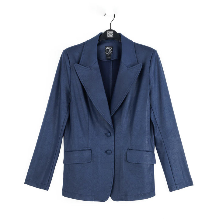 Liquid Leather™ Signature Pocket Blazer-Navy