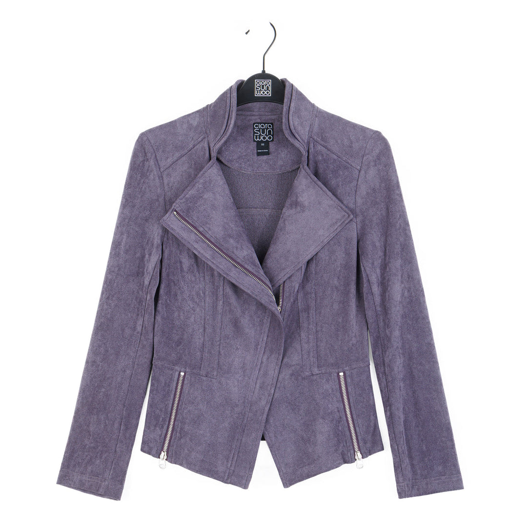 Soft Suede Signature Jacket - Violet