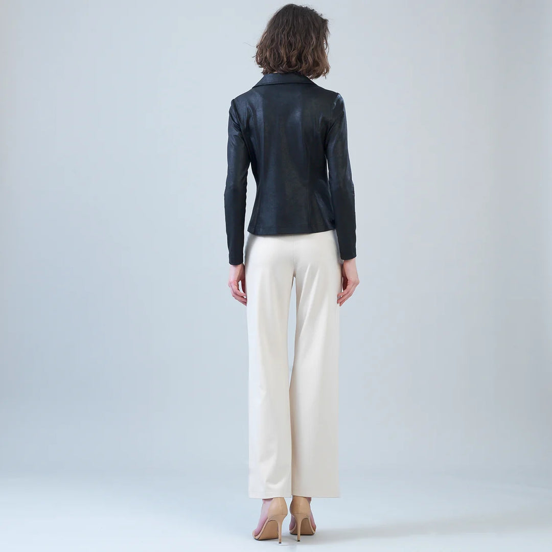Liquid Leather™ Tailored Sport Zip Jacket - Black
