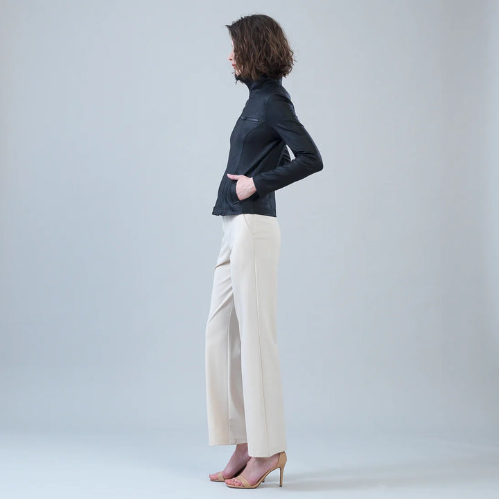 Liquid Leather™ Tailored Sport Zip Jacket - Black