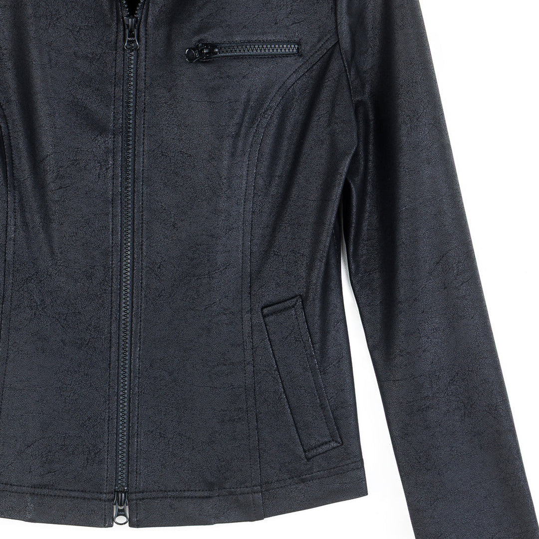 Liquid Leather™ Tailored Sport Zip Jacket - Black