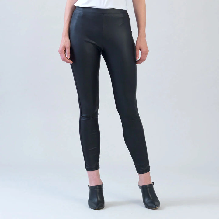 Liquid Leather™ Sheen Two-Tone Legging - Black