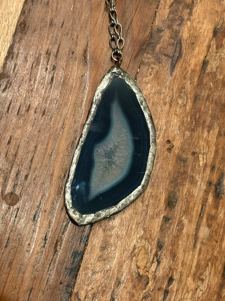 Blue Agate Statement Necklace - Jamie Dietrich Designs