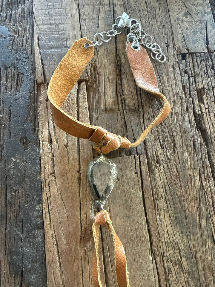 Crystal Tear Drop Choker - Caramel - Jamie Dietrich Designs