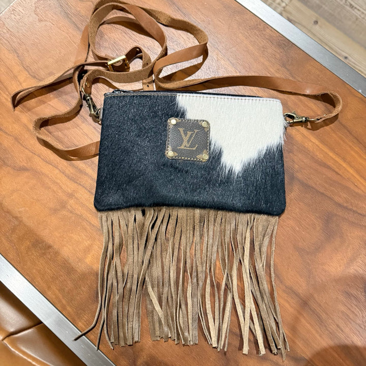 Repurposed Genuine Leather Crossbody Bag