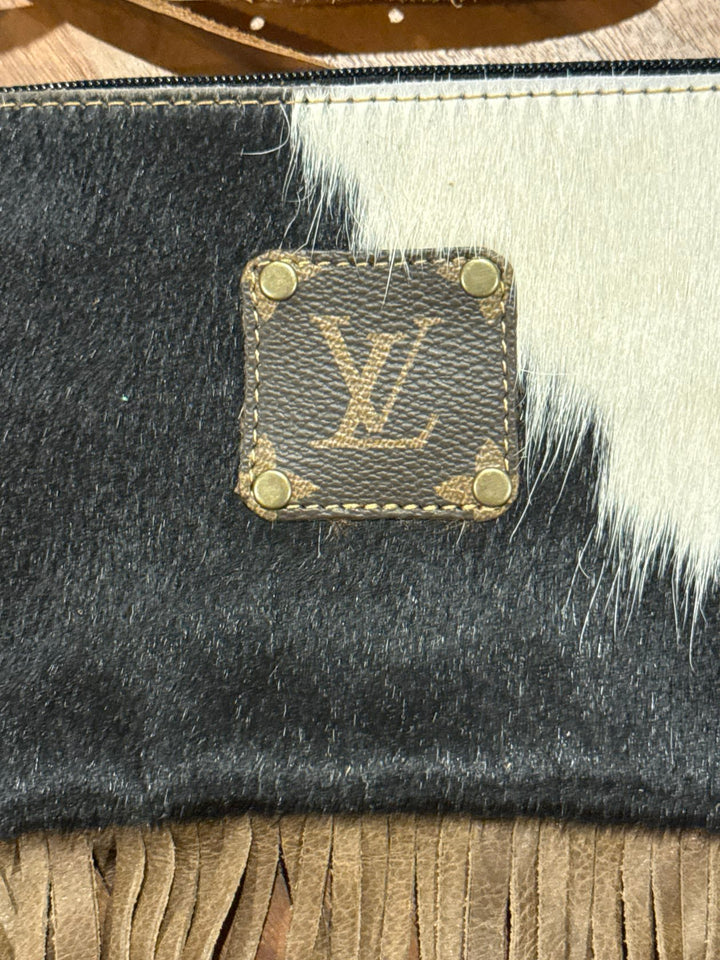 Repurposed Genuine Leather Crossbody Bag