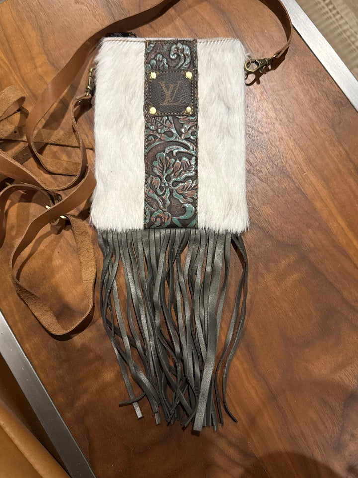 LV Repurposed Genuine Leather Cross Body
