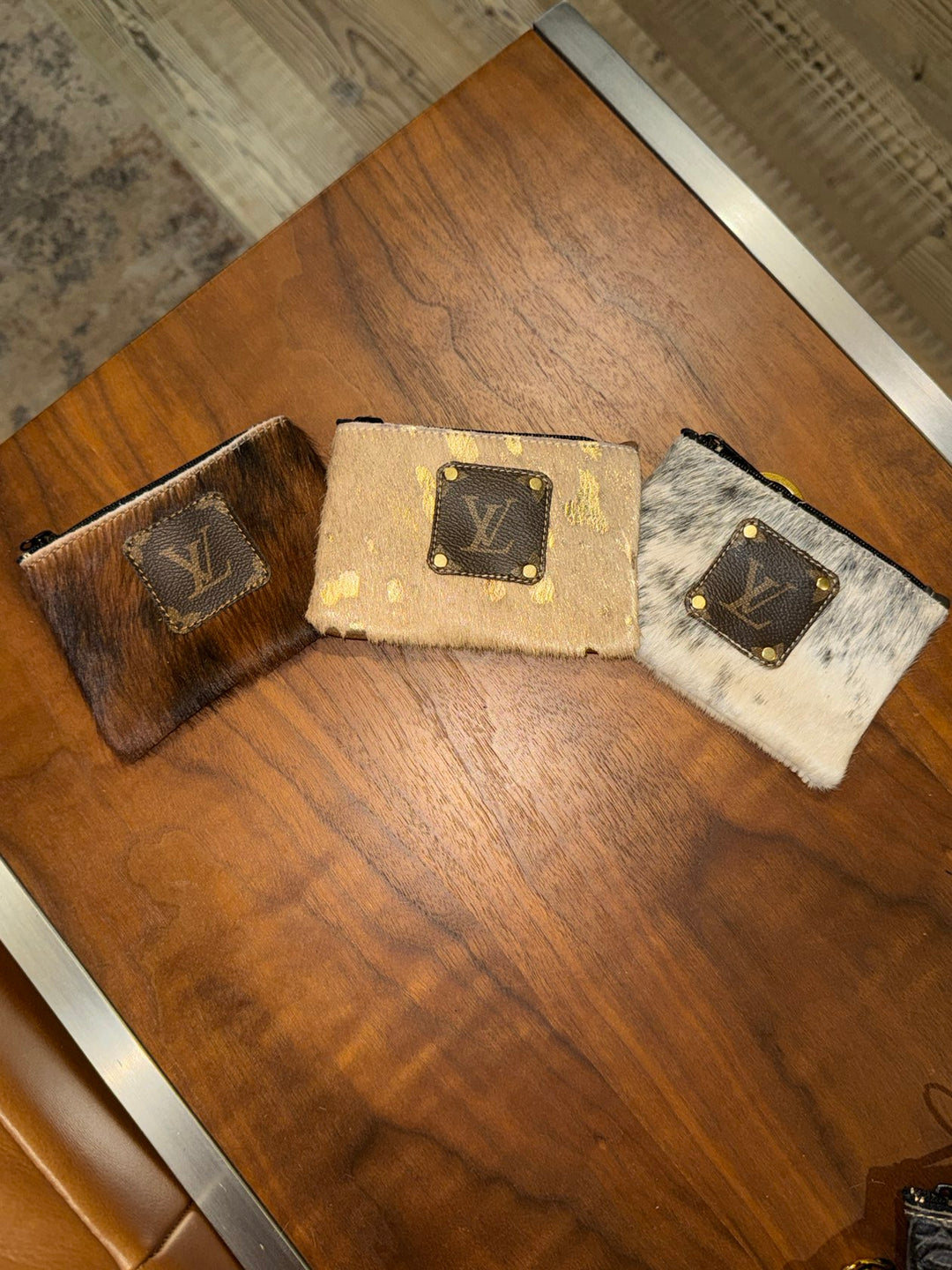 LV Repurposed Hide Money Pouch